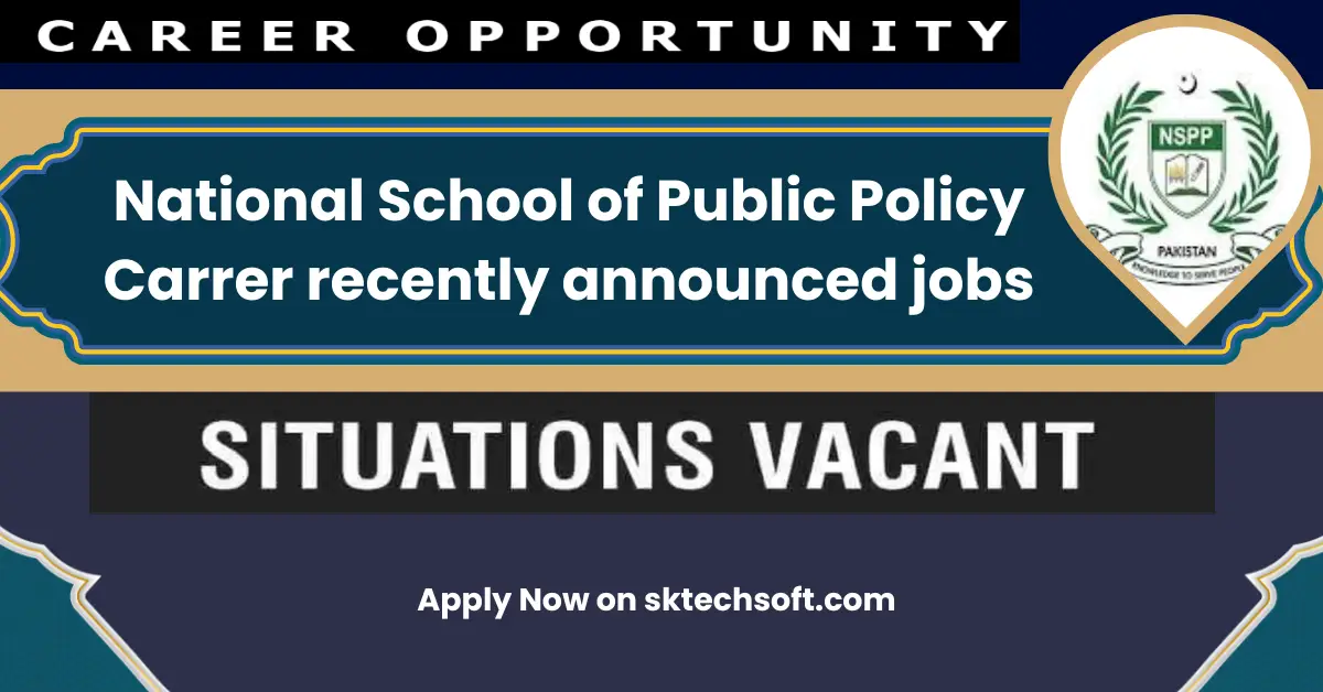 National School of Public Policy Carrer recently announced jobs