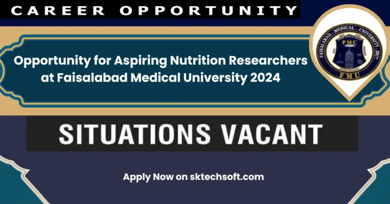 Opportunity for Aspiring Nutrition Researchers at Faisalabad Medical University